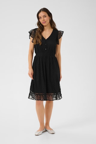 Cream Jurk 'Danika' in Zwart