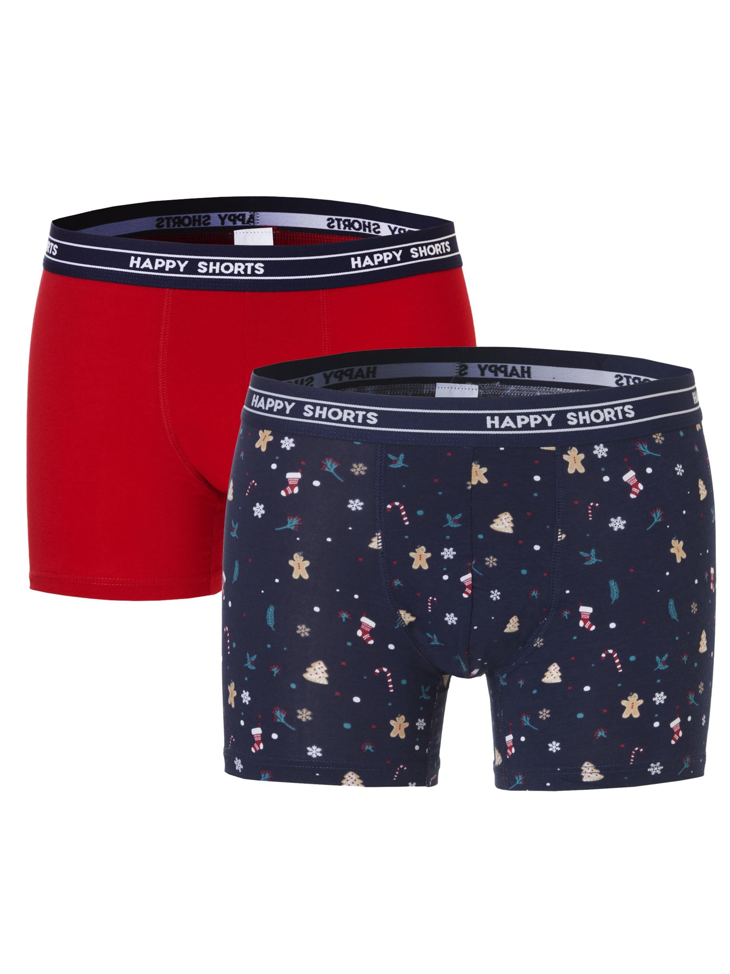Boxers 'Christmas' Happy Shorts en bleu : devant
