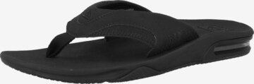 REEF T-Bar Sandals 'Fanning' in Black: front