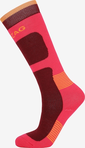 ZigZag Athletic Socks 'Tippy' in Red: front