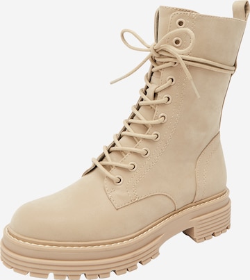 Bottines à lacets BULLBOXER en beige : devant