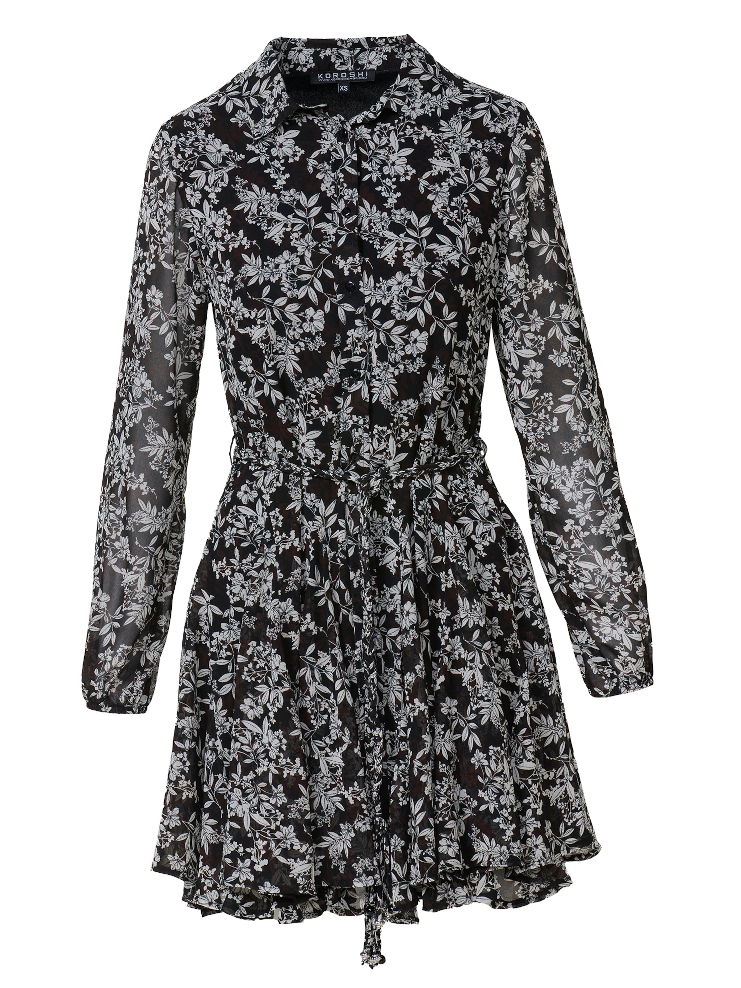 KOROSHI Φόρεμα σε μαύρο: μπροστά