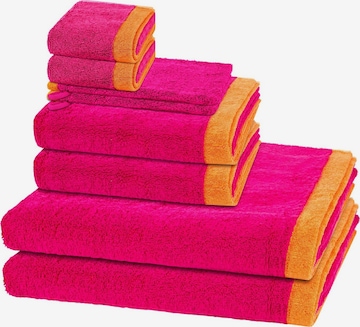Cawö Towel 'Lifestyle Splash' in Pink: front