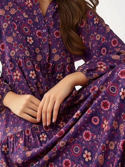 Abito camicia Hiccup di colore lilla / rosa / lampone, Visualizzazione prodotti