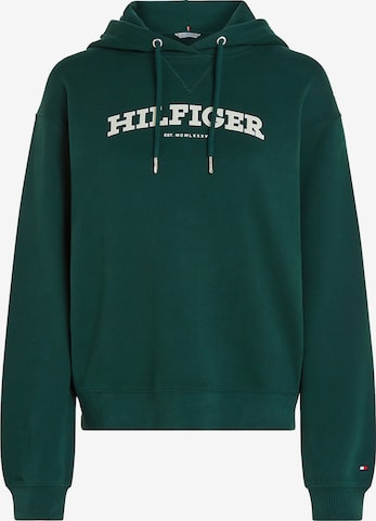 Tommy Hilfiger Curve Zip-Up Hoodie in Green: front