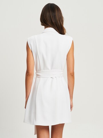 Tussah Dress 'BRANDI' in White: back