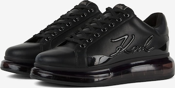 Karl LagerfeldVisoke tenisice ' KAPRI KUSHION SIGNIA GLÄNZENDE SNEAKER ' - crna boja: prednji dio