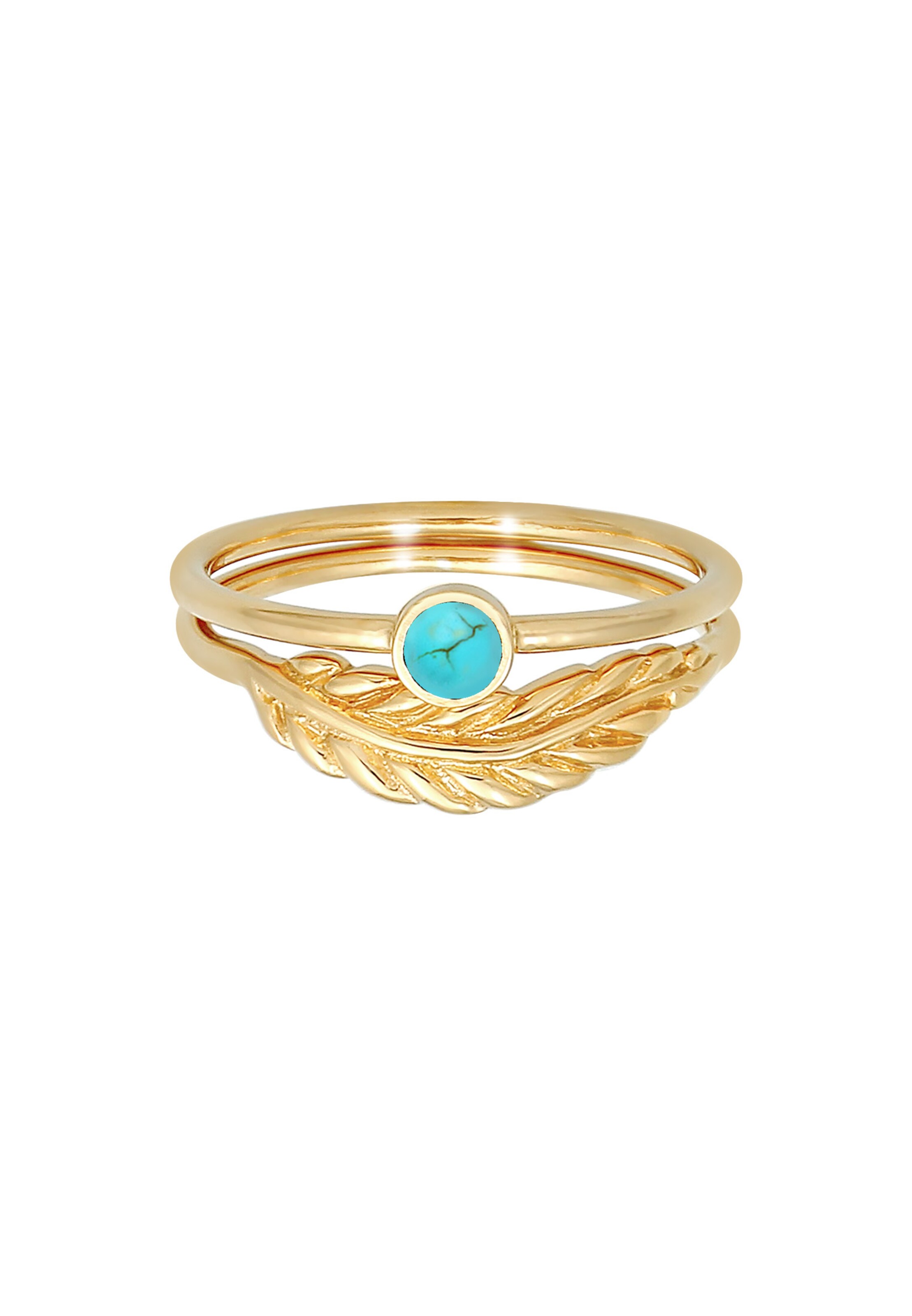 ELLI Ring Boho 'Feder' in Gold