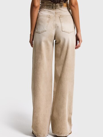 IT'S BASIC Wide leg Jeans 'Olea Wide High Rise Jeans' in Beige