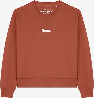 Watapparel Sweatshirt 'Nope' in Rood: voorkant