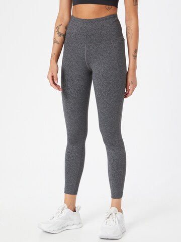 Reebok Skinny Workout Pants in Grey: front