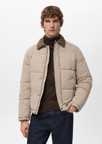 MANGO MAN Winter Jacket 'Beard' in Beige: front
