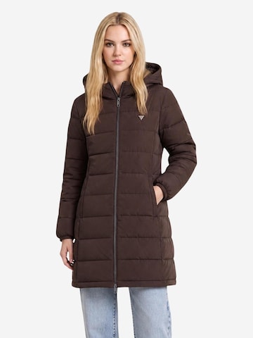 Cappotto invernale 'NEW ALETA LONG PUFFE V4YL05 WF3X0' di GUESS in marrone: frontale