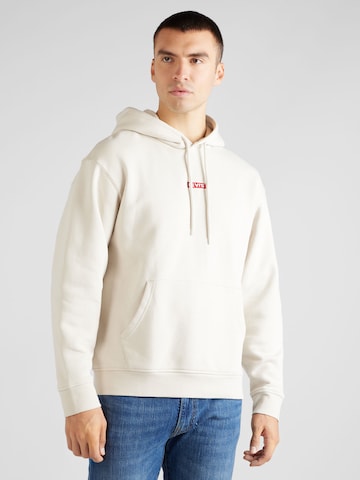 LEVI'S ® Sweatshirt 'Relaxed Baby Tab Hoodie' in Wit: voorkant