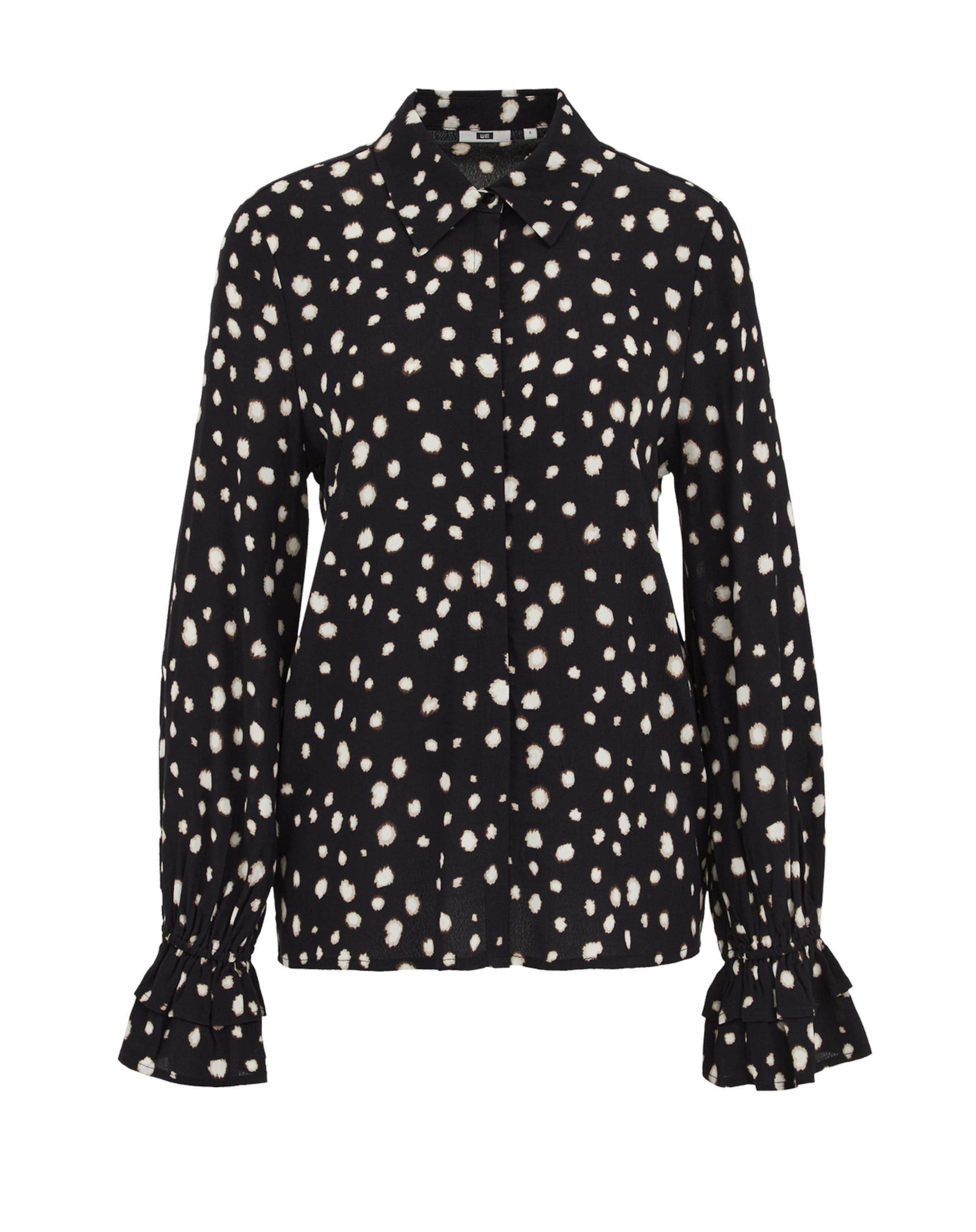 WE Fashion Blouse in Zwart: voorkant
