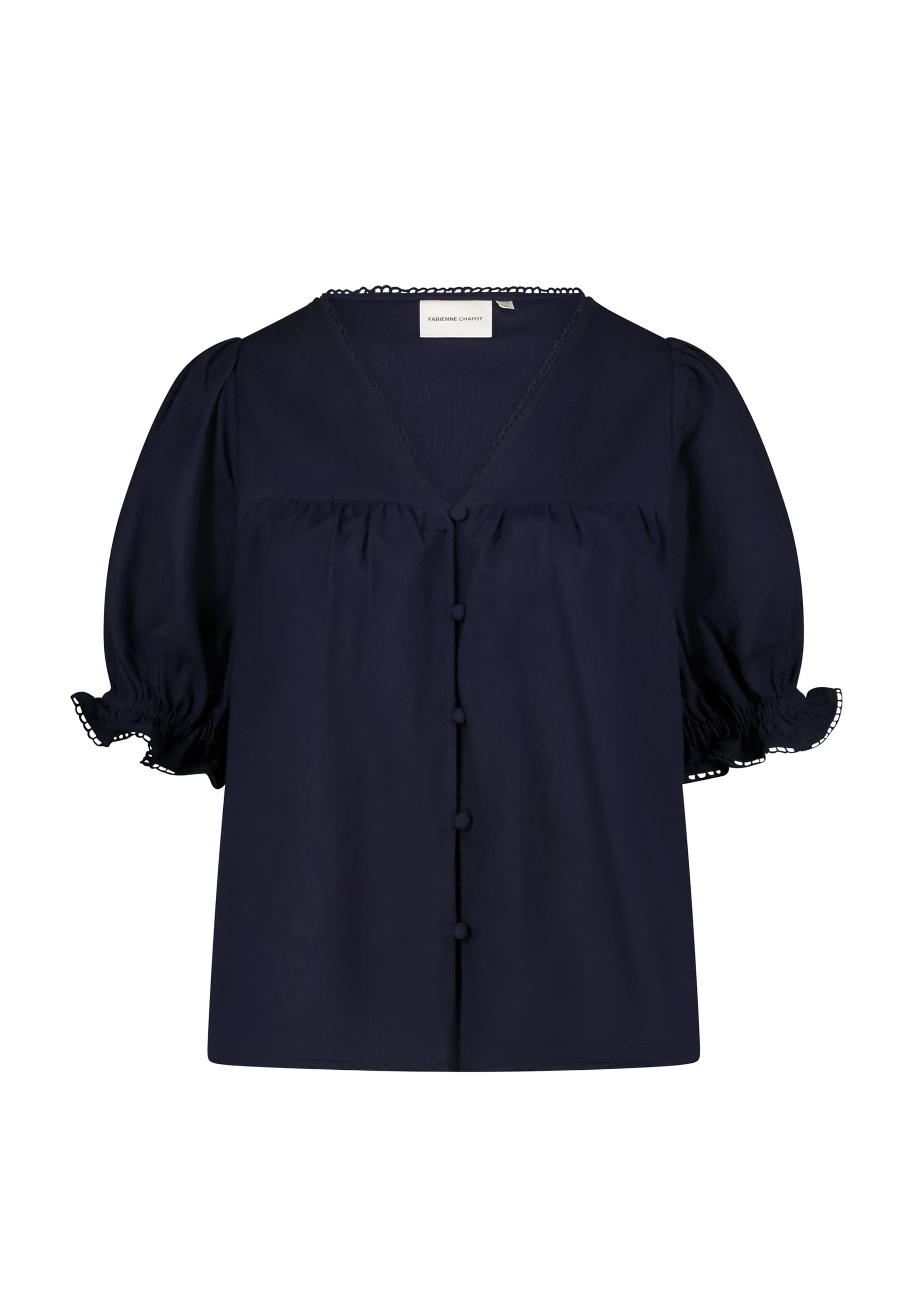 Fabienne Chapot Bluse in Blau: Vorderseite