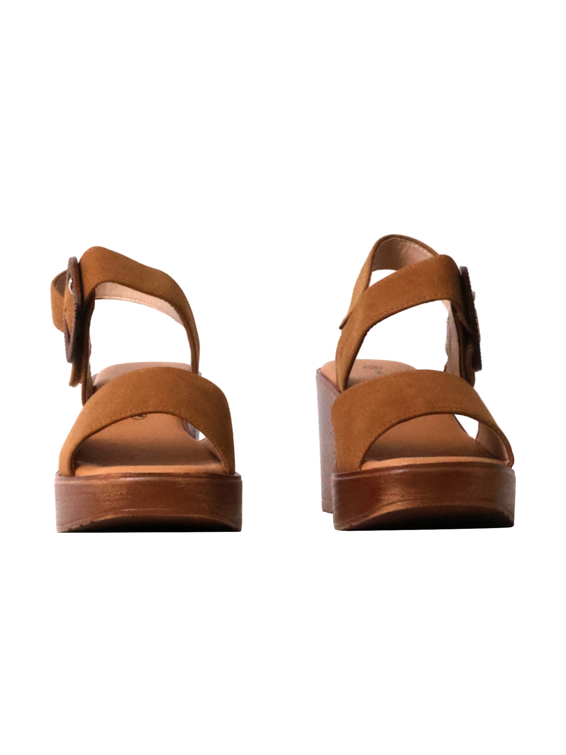 Sandales 'Sandalen mit Absatz' The Divine Factory en marron