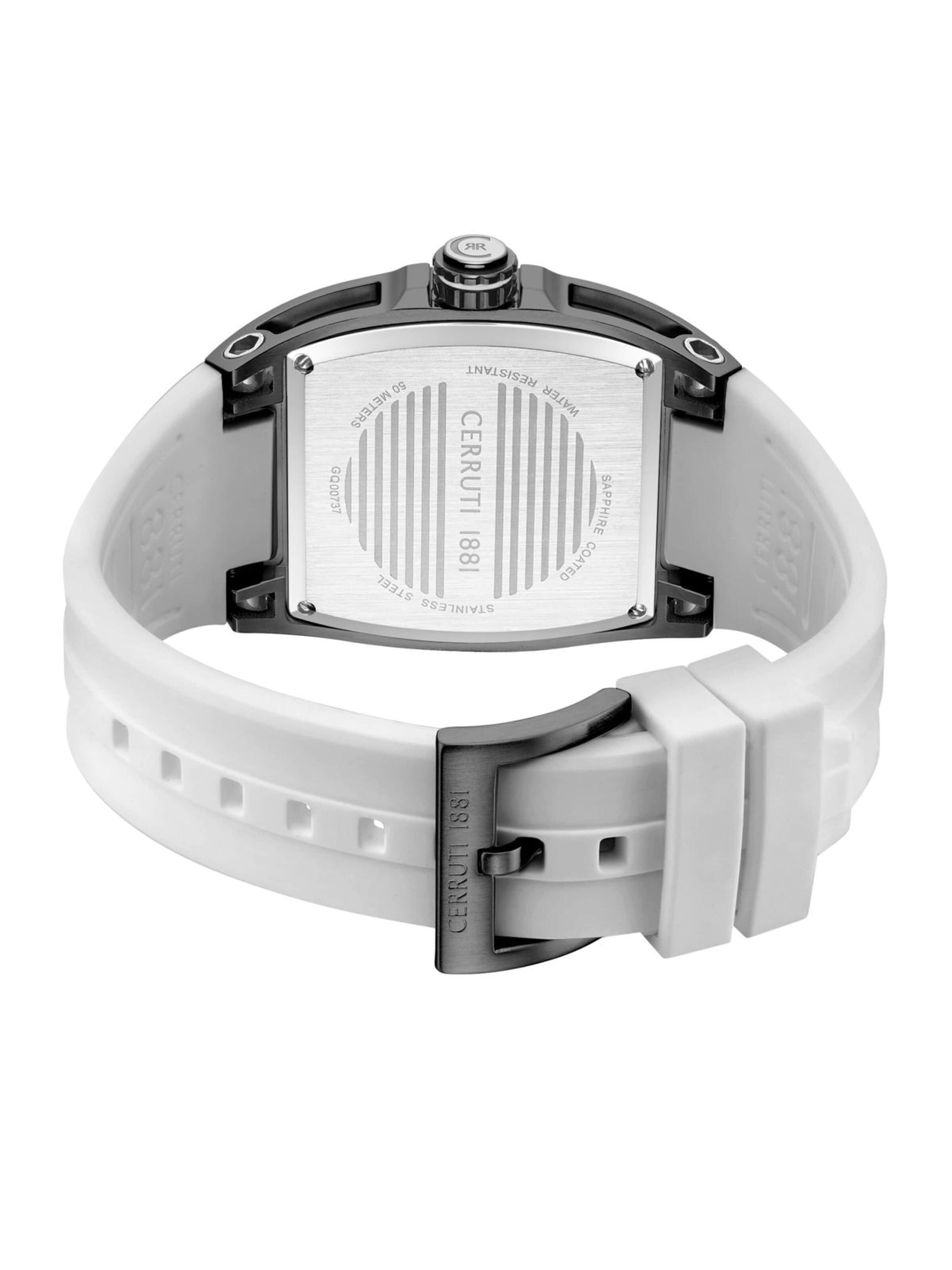 Montre à affichage analogique CERRUTI 1881 en blanc