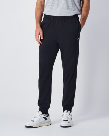 Champion Authentic Athletic Apparel Tapered Workout Pants in Black: front