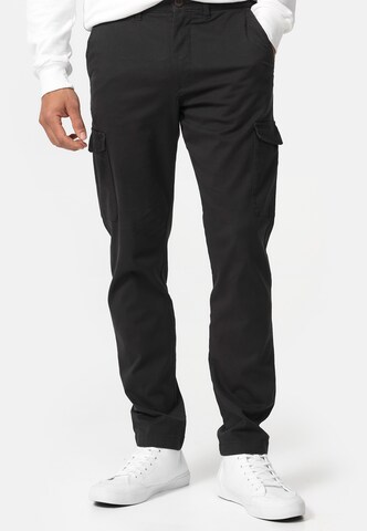 Regular Pantalon cargo ' Walmie ' INDICODE JEANS en noir : devant