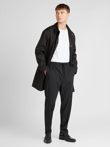 HUGO Slim fit Pleat-front trousers 'Howard231X' in Black