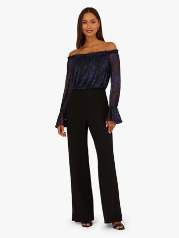 Adrianna Papell Jumpsuit 'Crinkle Crepe Jumpsuit' in Blue: front