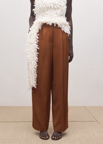 MANGO Regular Pants 'Cristy' in Brown: front