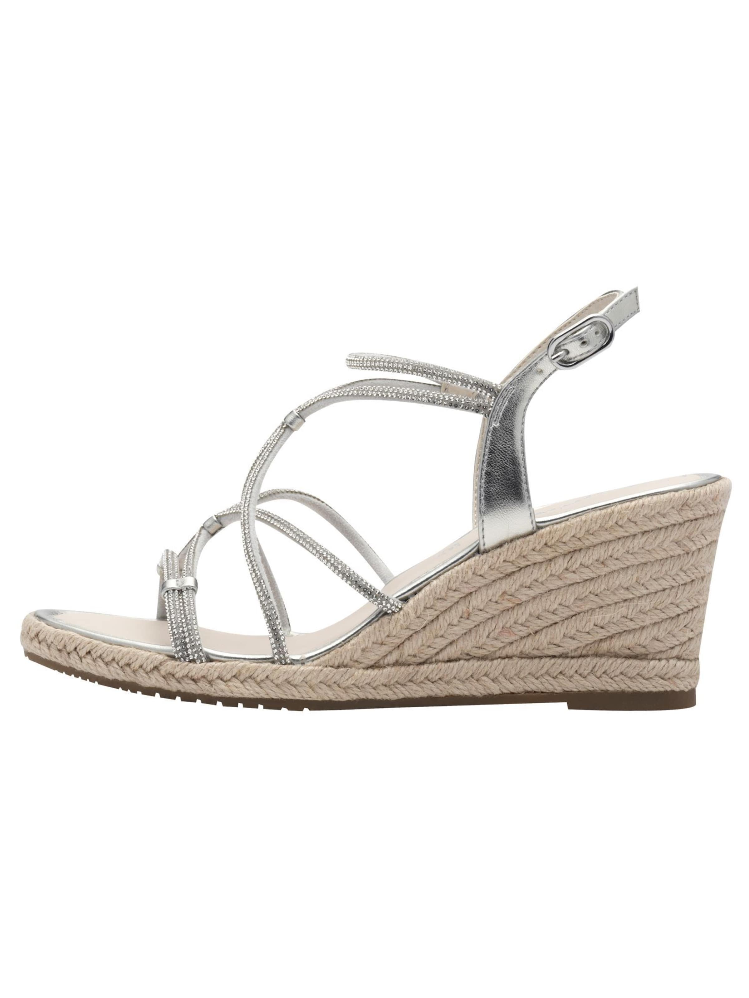 Tamaris Sandalen met riem in Zilver