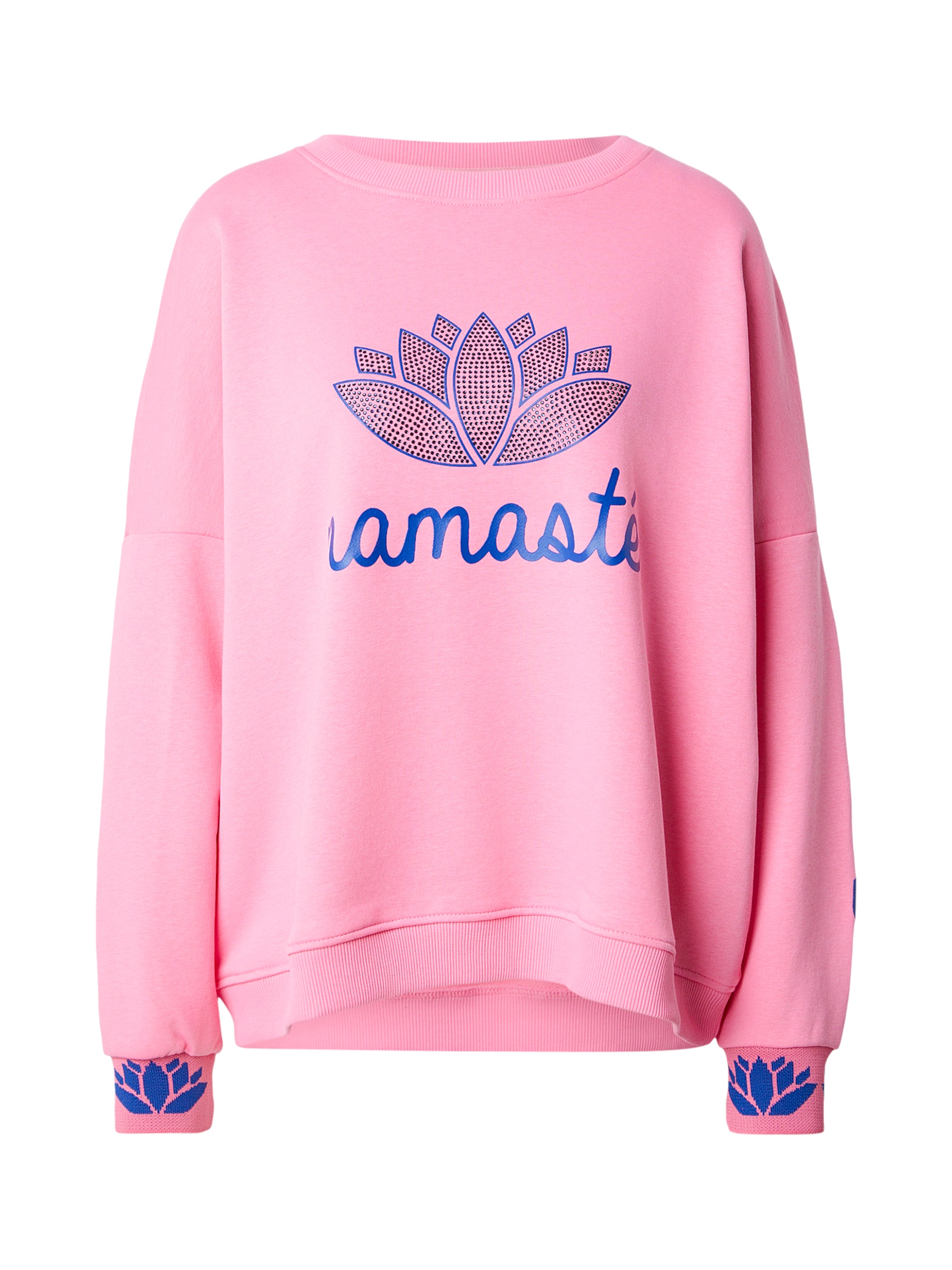 Sweat-shirt 'Namaste' miss goodlife en rose : devant