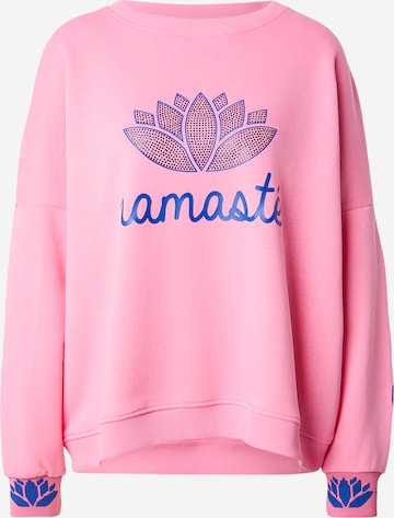 miss goodlifeSweater majica 'Namaste' - roza boja: prednji dio