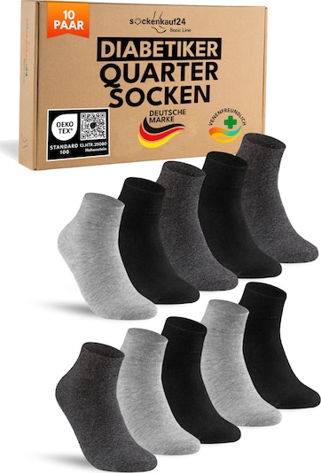 sockenkauf24 Socken 'Diabetiker Socken' in 35-38 in grau, Produktansicht