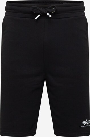 ALPHA INDUSTRIES Trousers in Black: front