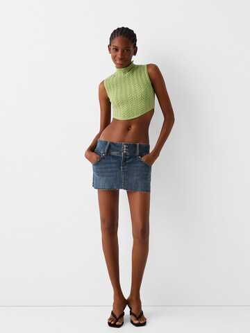 Tops en tricot Bershka en vert