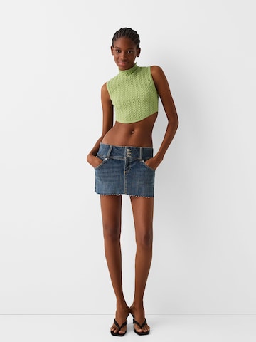 Bershka Knitted Top in Green