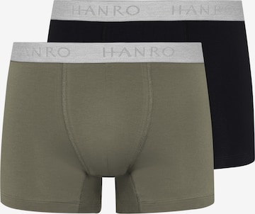 Hanro Boxershorts ' Cotton Essentials ' in Groen: voorkant