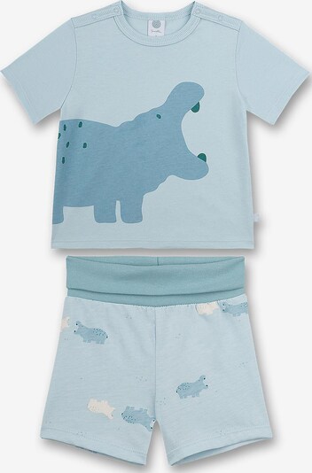 SANETTA Pijama em azul / menta / branco, Vista do produto