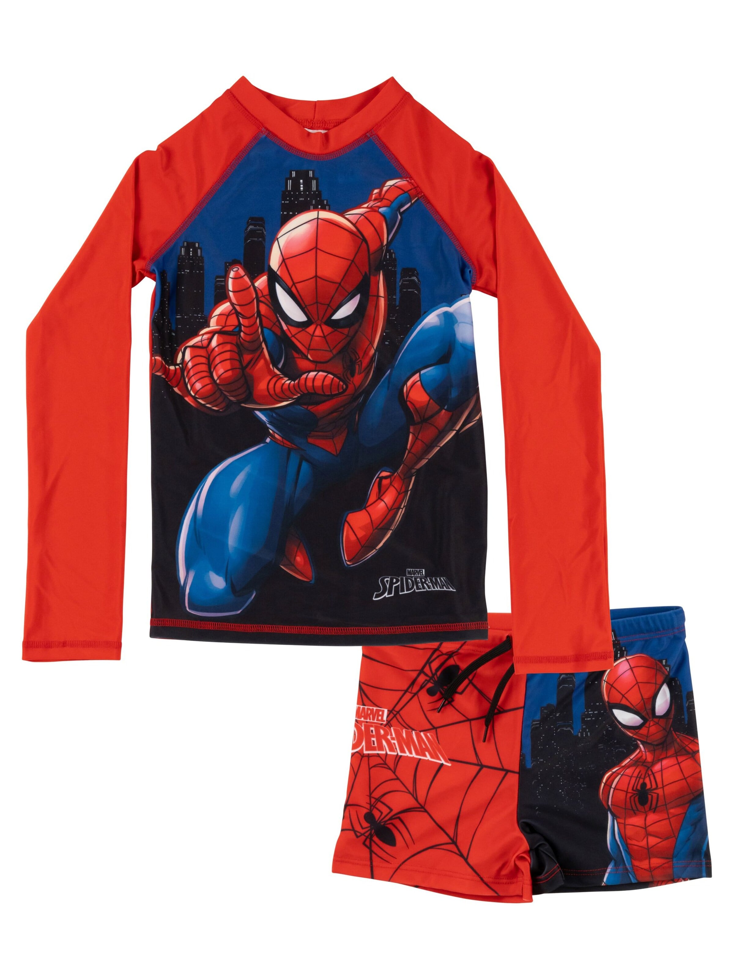 SPIDERMAN Athletic Swimwear 'Marvel UV-Schutz 30' in Red: front