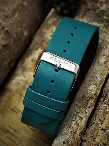 Holzwerk - Reloj analógico 'KAHLA' en azul