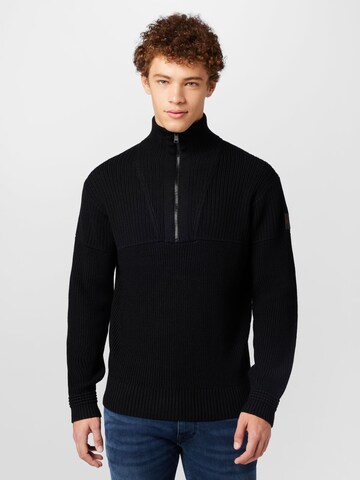BOSS Пуловер 'Atondo' в черно: отпред