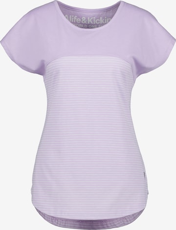 Alife and Kickin - Camisa 'ClarettaAK' em roxo: frente