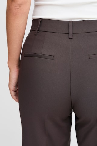 Pulz Wide Leg Hose 'PZBindy' in Braun