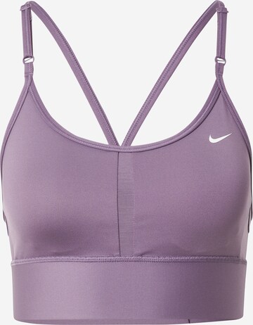 NIKE Sport bh 'Indy' in Lila: voorkant