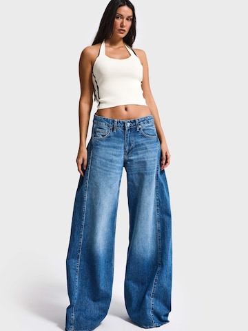 IT'S BASIC Wide leg Jeans 'WIDE MID RISE JEANS' in Blue: front