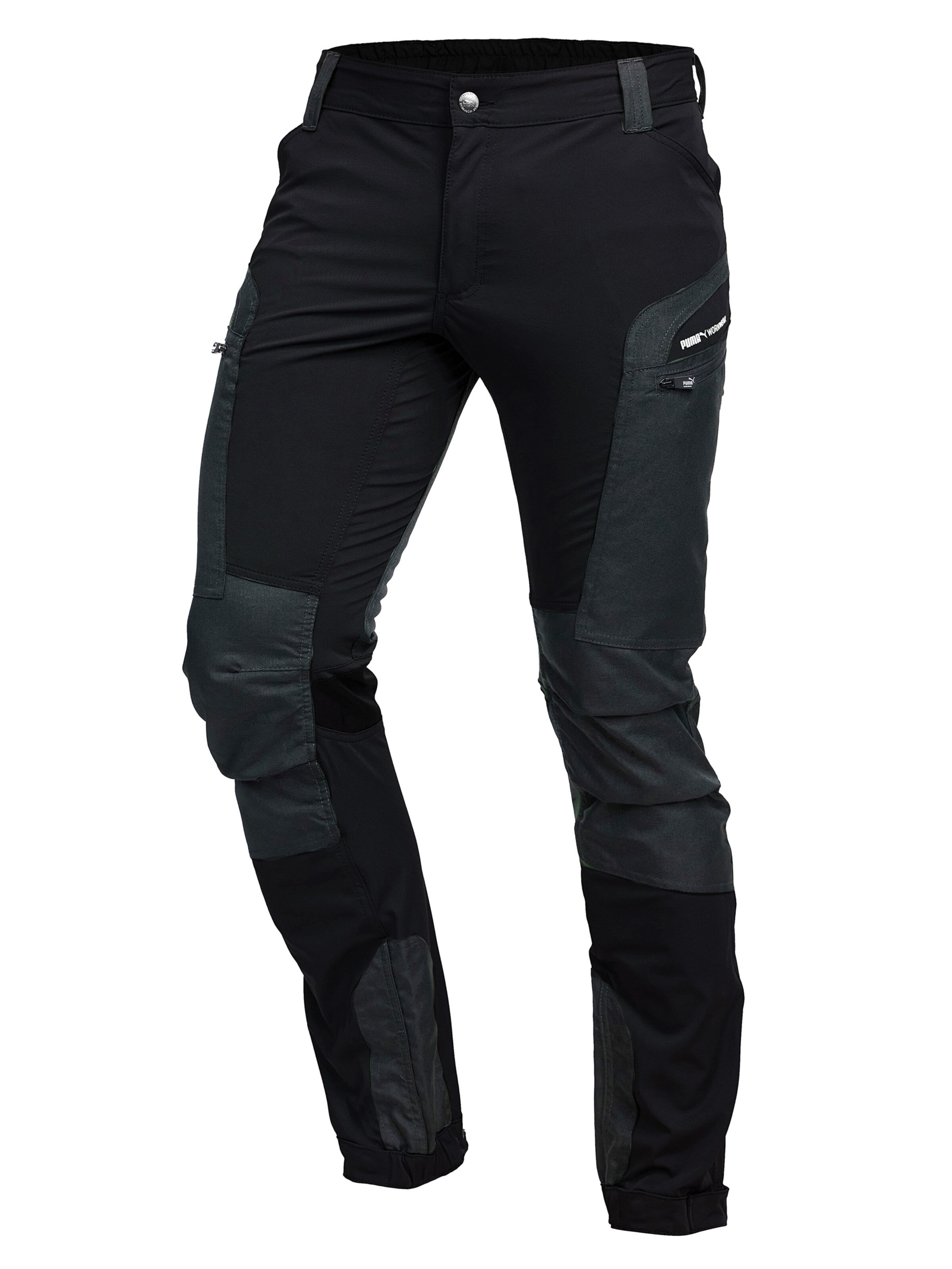 PUMA Workwear Regular Outdoor Pants 'ProOne' in Black: front