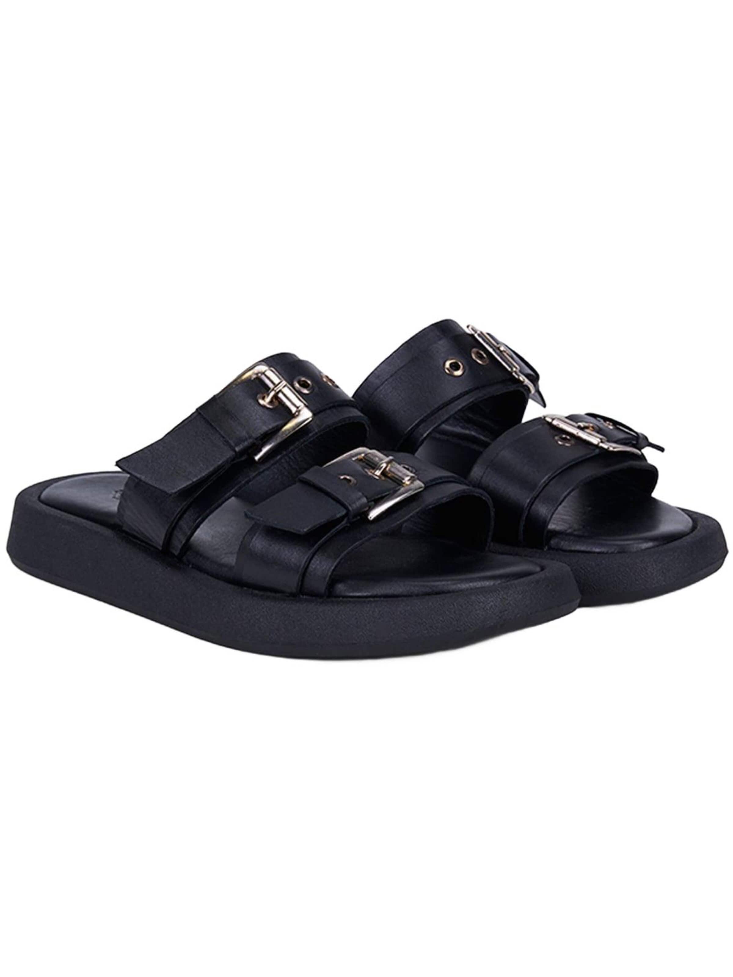 Desa - Zapatillas de casa 'Folien' en negro: frente