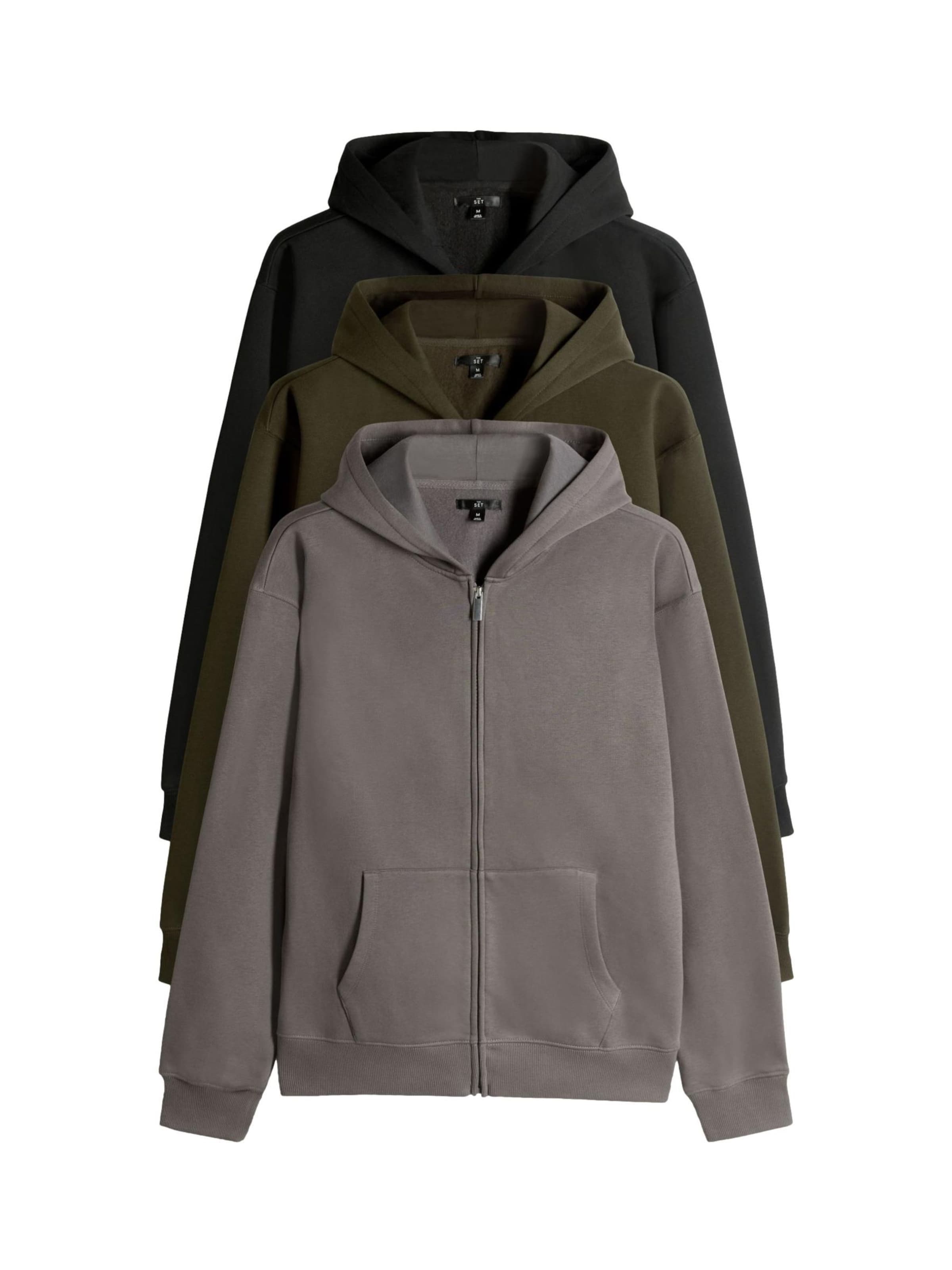 The Set Sweatjacka i grå: framsida