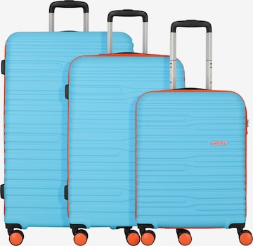 American Tourister Suitcase Set in Blue: front