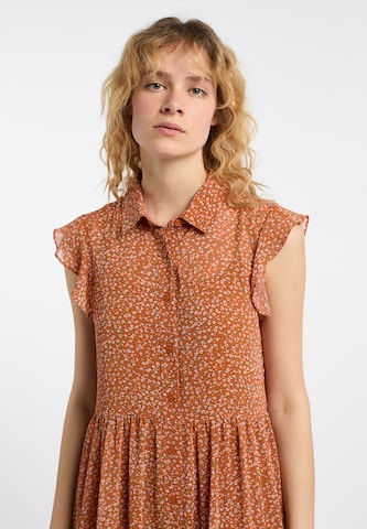 Rochie tip bluză de la DreiMaster Vintage pe portocaliu