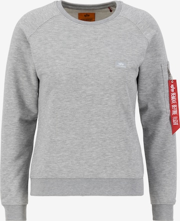 ALPHA INDUSTRIES Sweatshirt in Grey: front