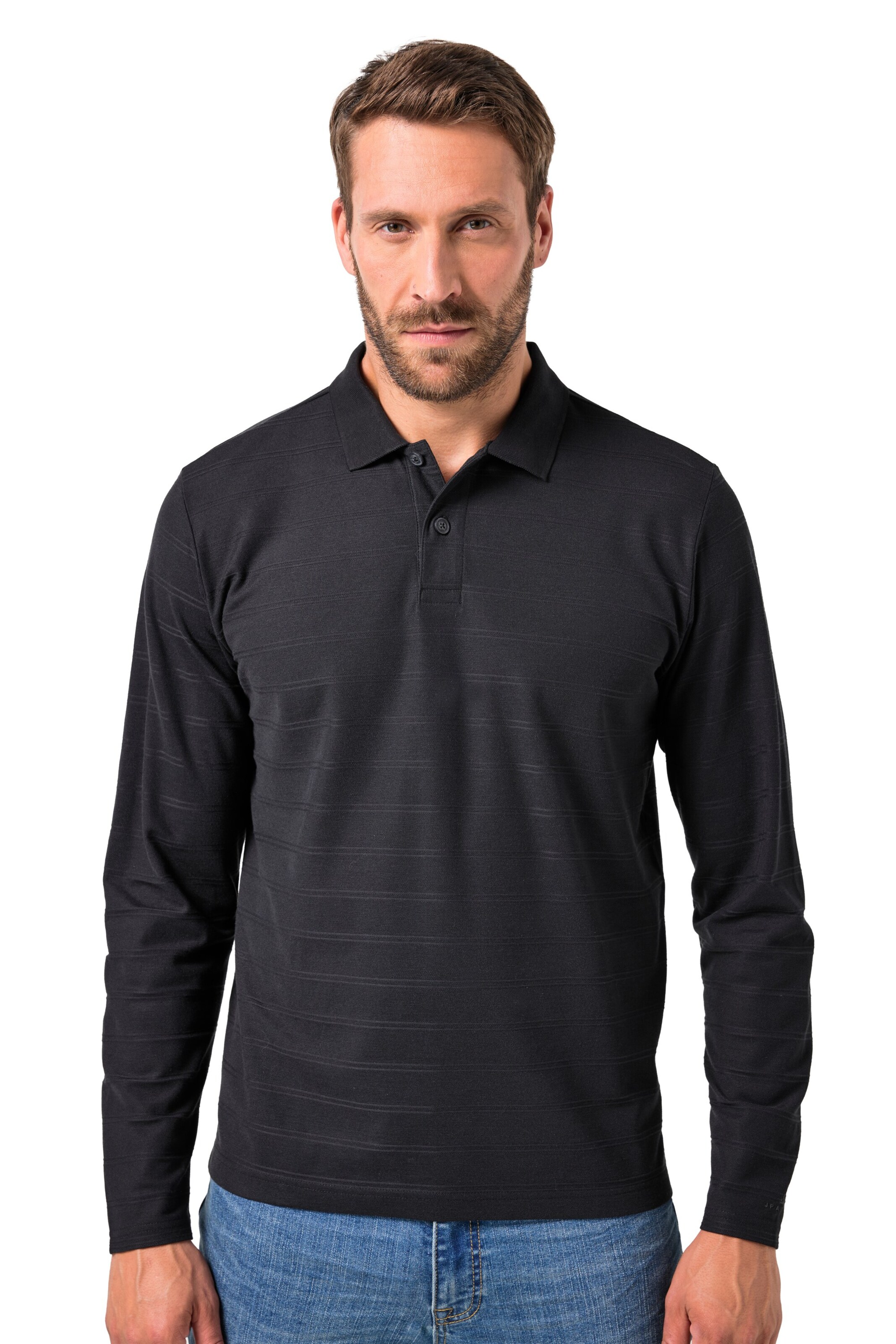 JP1880 Shirt in Zwart: voorkant